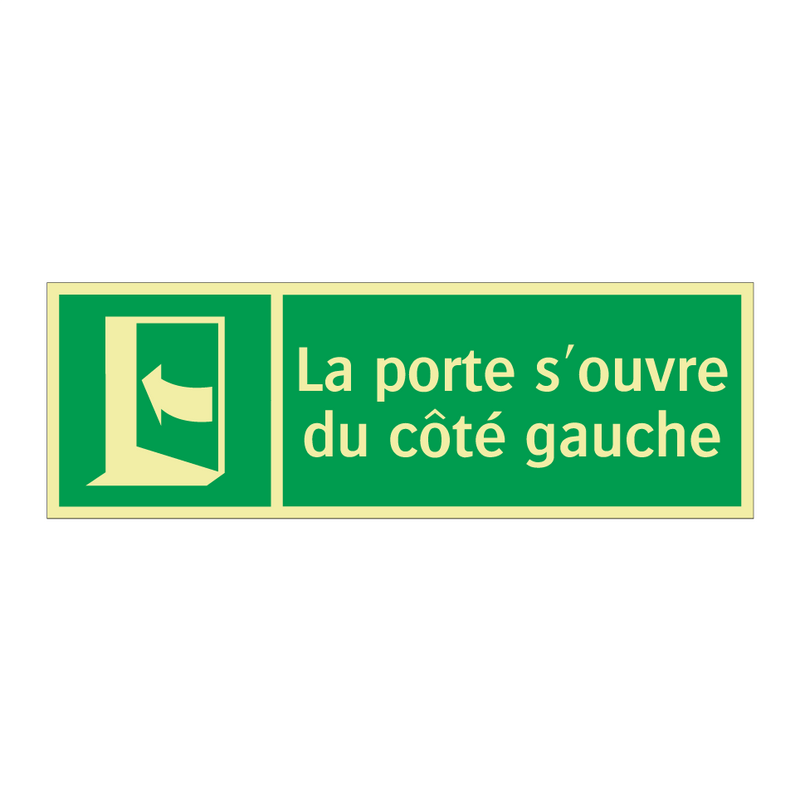 La porte s'ouvre du côté gauche