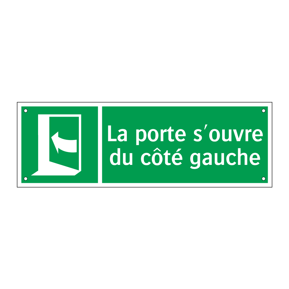 La porte s'ouvre du côté gauche