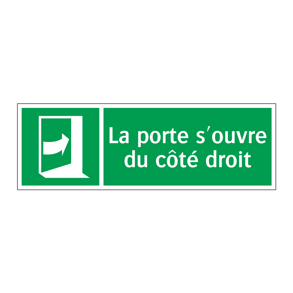 La porte s'ouvre du côté droit