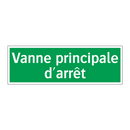 Vanne principale d'arrêt