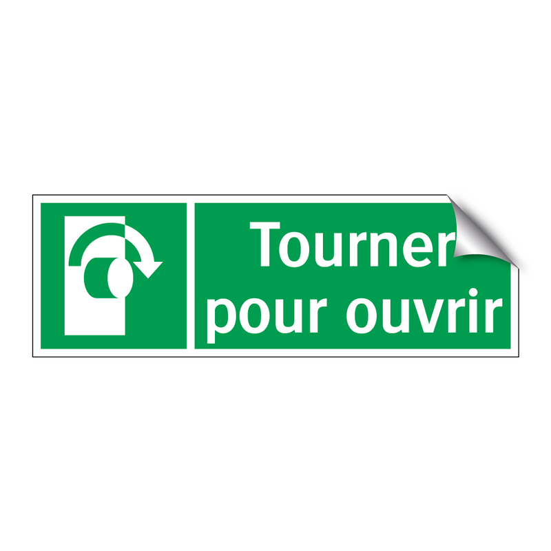 Tourner pour ouvrir