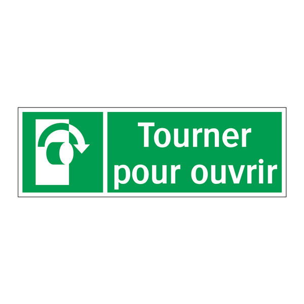 Tourner pour ouvrir