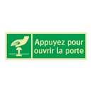 Appuyez pour ouvrir la porte