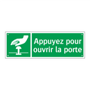 Appuyez pour ouvrir la porte