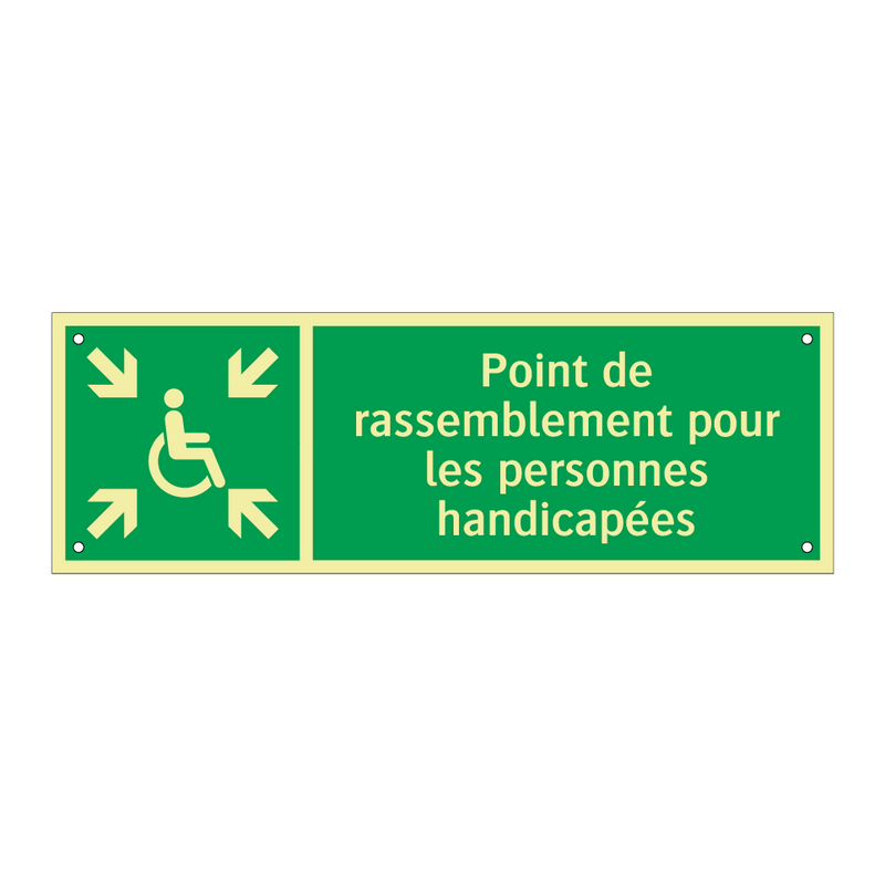 Point de rassemblement pour les personnes handicapées