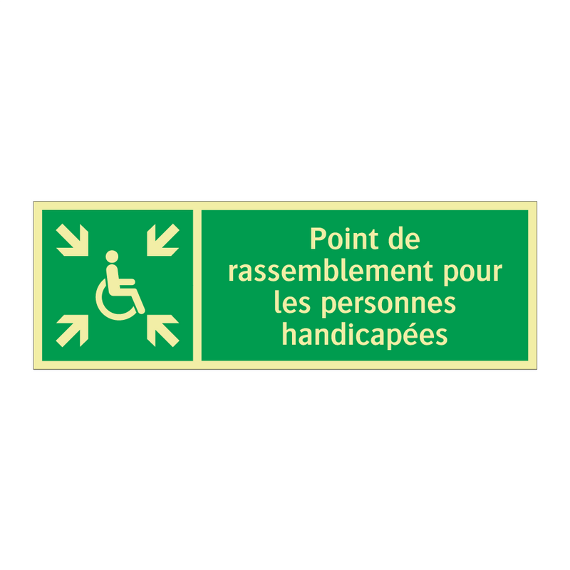 Point de rassemblement pour les personnes handicapées