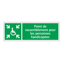 Point de rassemblement pour les personnes handicapées
