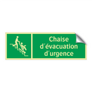 Chaise d'évacuation d'urgence