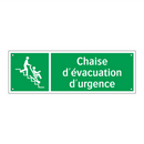 Chaise d'évacuation d'urgence
