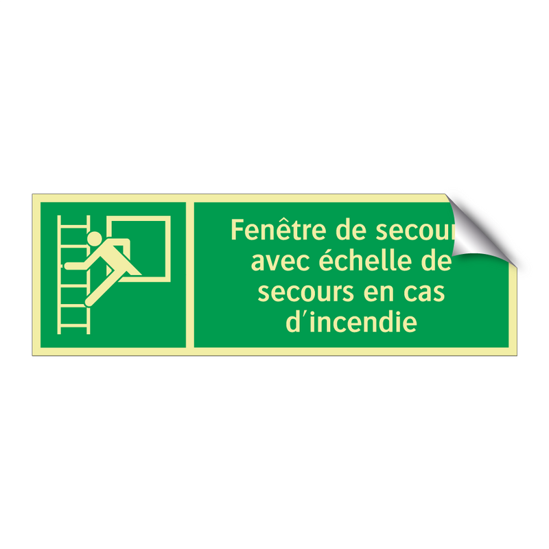 Fenêtre de secours avec échelle de secours en cas d'incendie