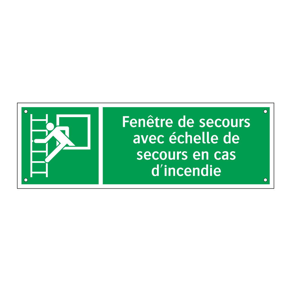 Fenêtre de secours avec échelle de secours en cas d'incendie