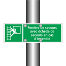 Fenêtre de secours avec échelle de secours en cas d'incendie