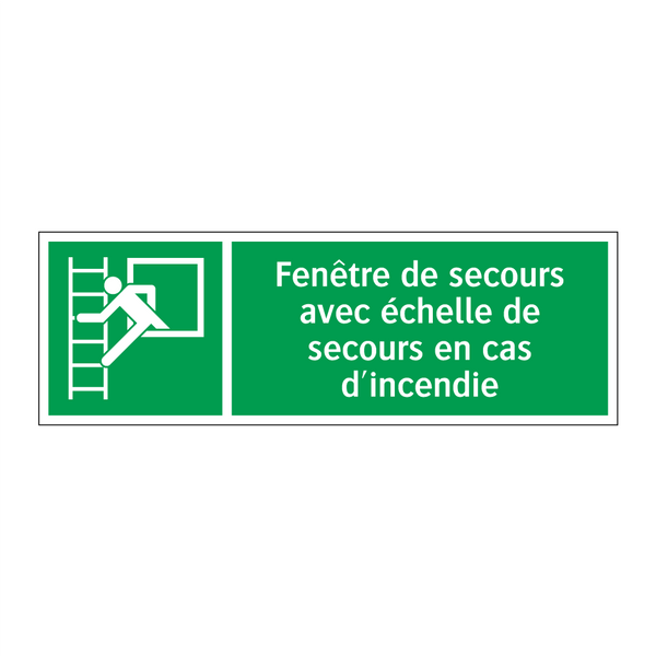 Fenêtre de secours avec échelle de secours en cas d'incendie