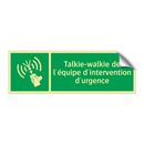 Talkie-walkie de l'équipe d'intervention d'urgence