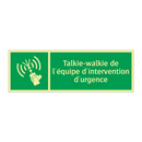 Talkie-walkie de l'équipe d'intervention d'urgence