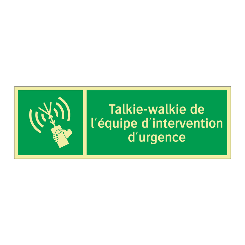 Talkie-walkie de l'équipe d'intervention d'urgence