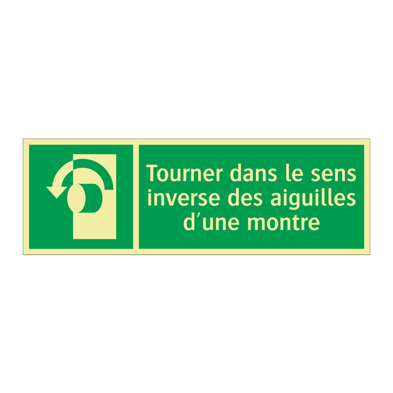 Tourner dans le sens inverse des aiguilles d'une montre