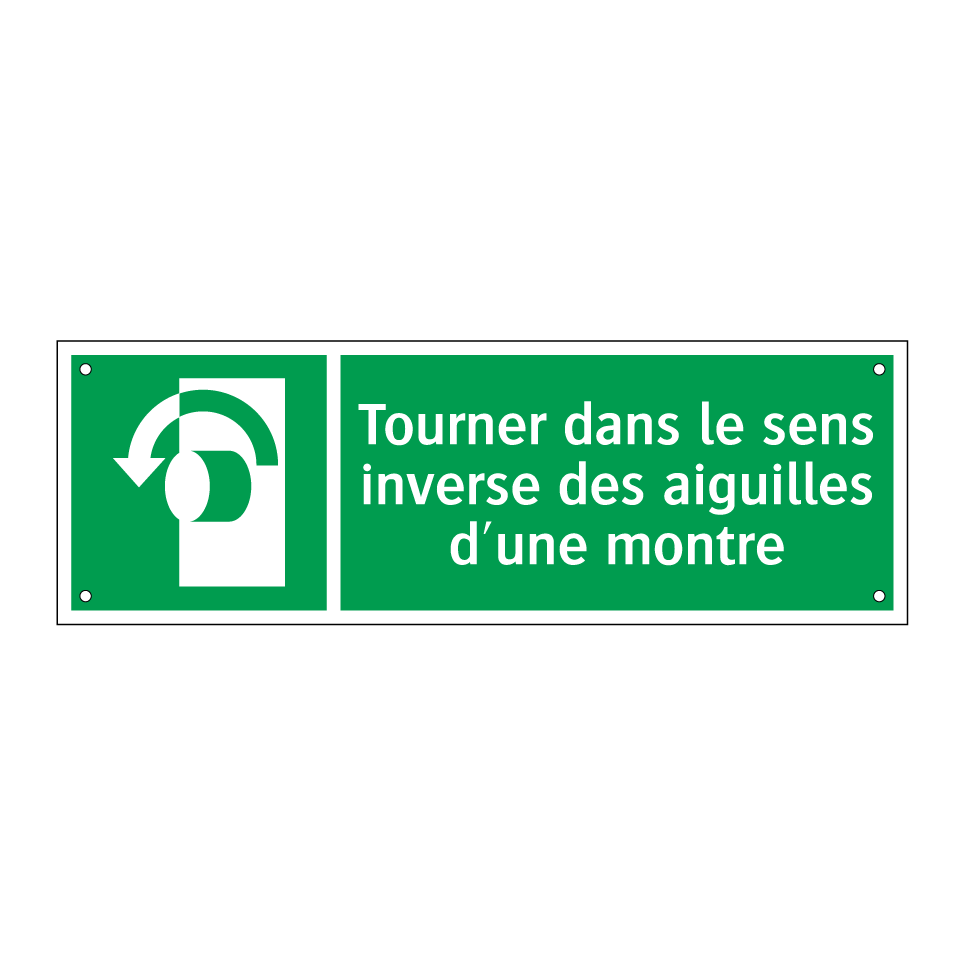 Tourner dans le sens inverse des aiguilles d'une montre