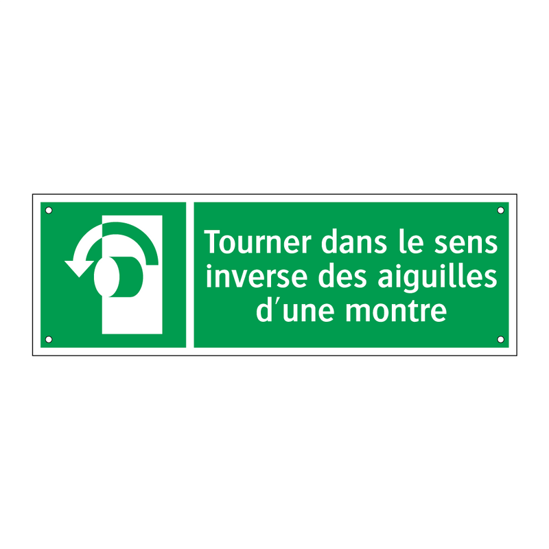 Tourner dans le sens inverse des aiguilles d'une montre
