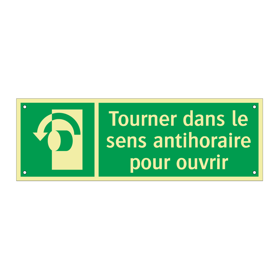 Tourner dans le sens antihoraire pour ouvrir