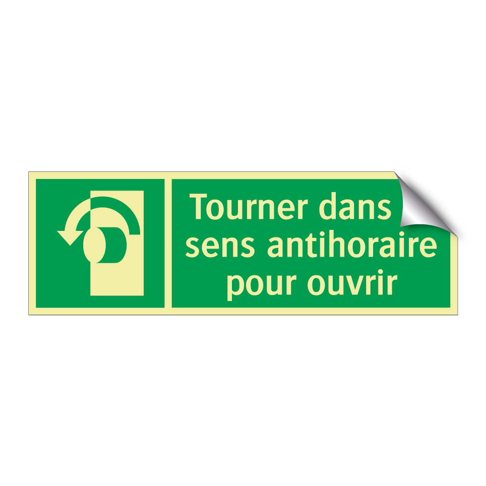 Tourner dans le sens antihoraire pour ouvrir