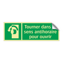 Tourner dans le sens antihoraire pour ouvrir