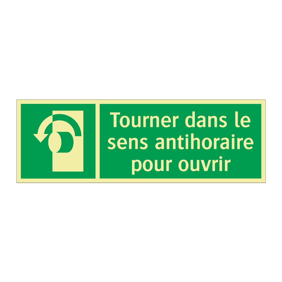 Tourner dans le sens antihoraire pour ouvrir