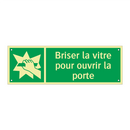 Briser la vitre pour ouvrir la porte