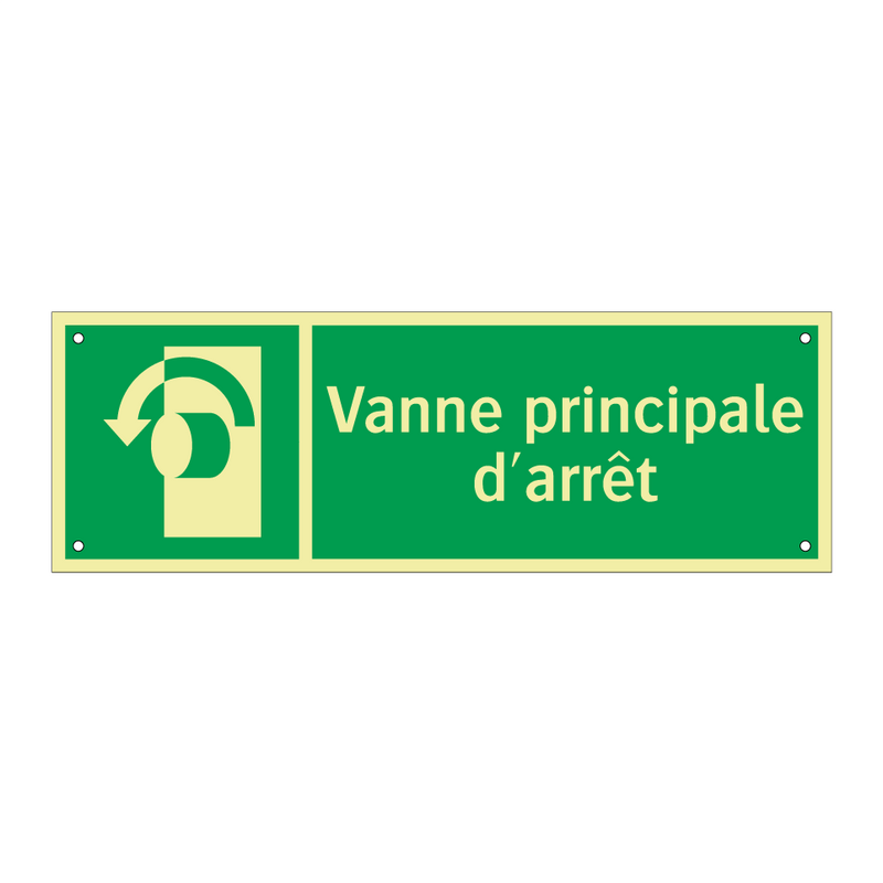 Vanne principale d'arrêt