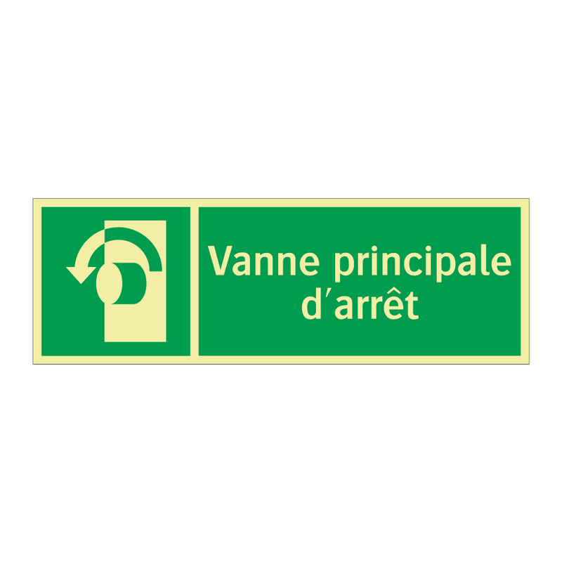 Vanne principale d'arrêt