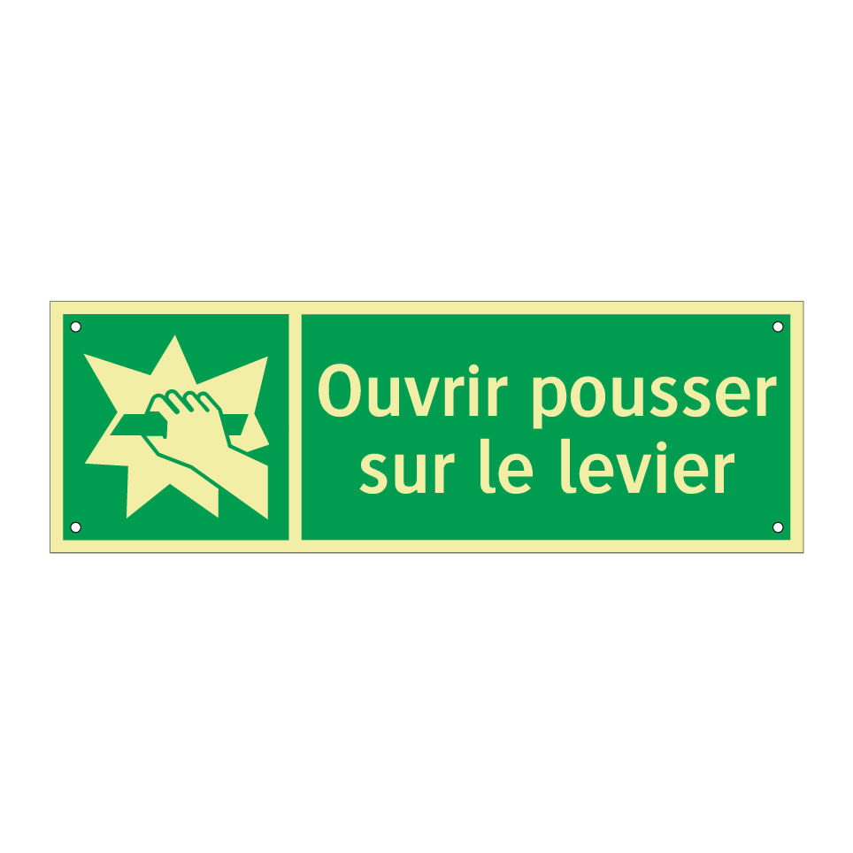 Ouvrir pousser sur le levier