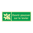 Ouvrir pousser sur le levier