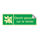 Ouvrir pousser sur le levier