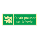 Ouvrir pousser sur le levier