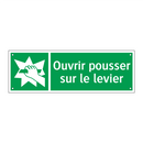 Ouvrir pousser sur le levier