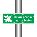 Ouvrir pousser sur le levier