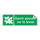 Ouvrir pousser sur le levier