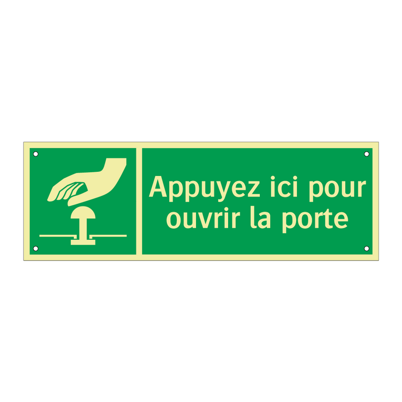 Appuyez ici pour ouvrir la porte