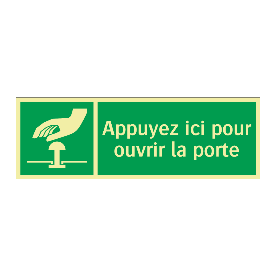 Appuyez ici pour ouvrir la porte