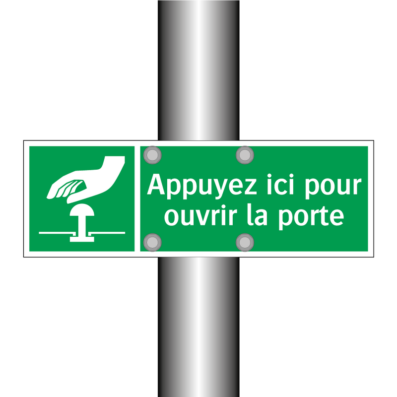 Appuyez ici pour ouvrir la porte