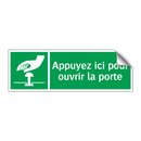 Appuyez ici pour ouvrir la porte