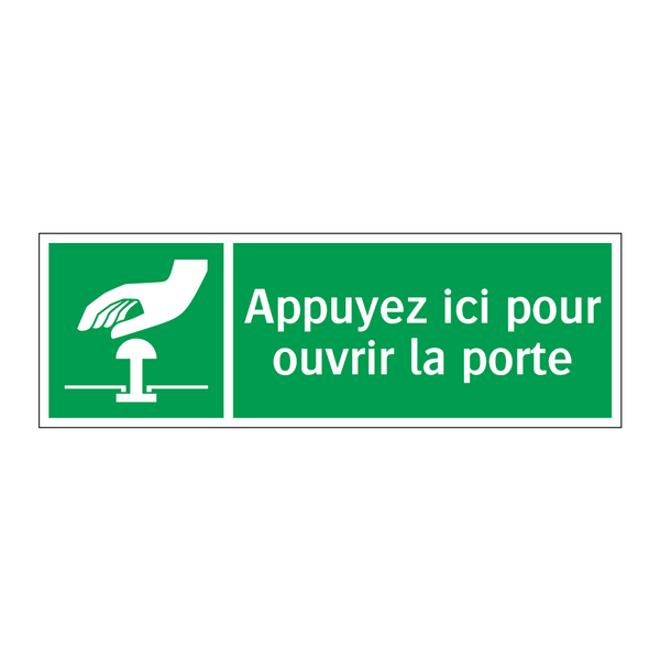 Appuyez ici pour ouvrir la porte