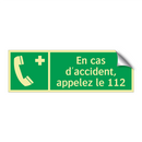En cas d'accident, appelez le 112