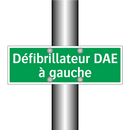Défibrillateur DAE à gauche
