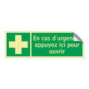 En cas d'urgence, appuyez ici pour ouvrir