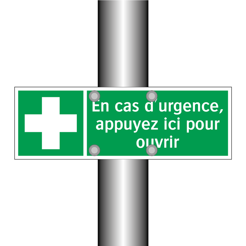 En cas d'urgence, appuyez ici pour ouvrir
