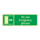 En cas d'urgence, glissez