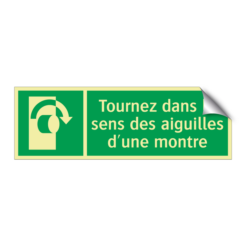 Tournez dans le sens des aiguilles d'une montre