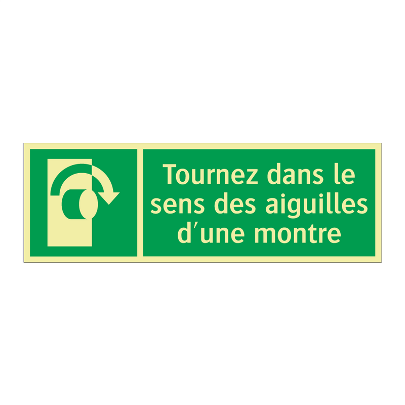 Tournez dans le sens des aiguilles d'une montre