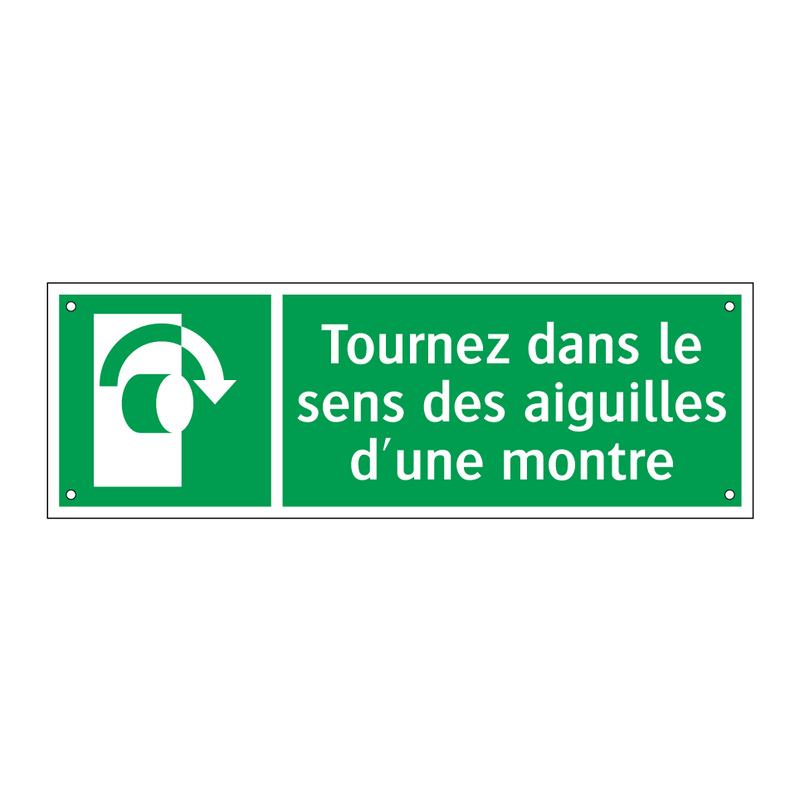 Tournez dans le sens des aiguilles d'une montre